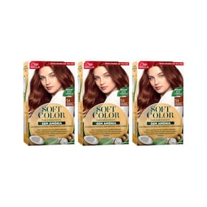 Coloraçao Soft Color 54 Castanho Acobreado-Kit C/3Un