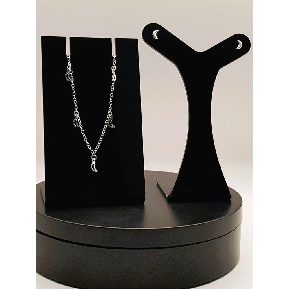 Conjunto Pulseira e Brinco Lua Prata 925 | Brilhe com a Magia da Lua