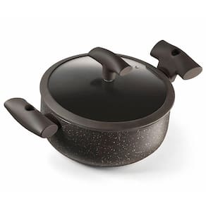 Caçarola Hercules Redonda Antiaderente Ceramica Indução Marrom 22x9cm 3L
