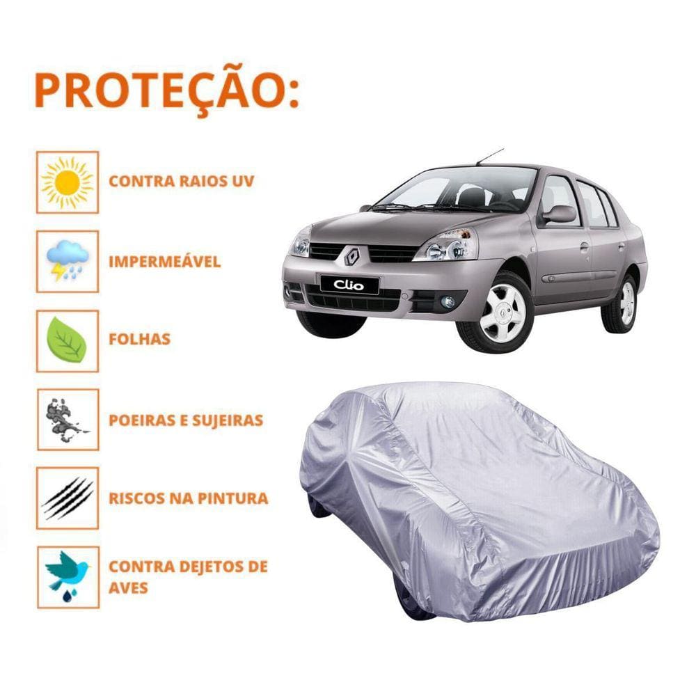 Capa Cobrir Carro Renault Clio Sedan Proteção Impermeável