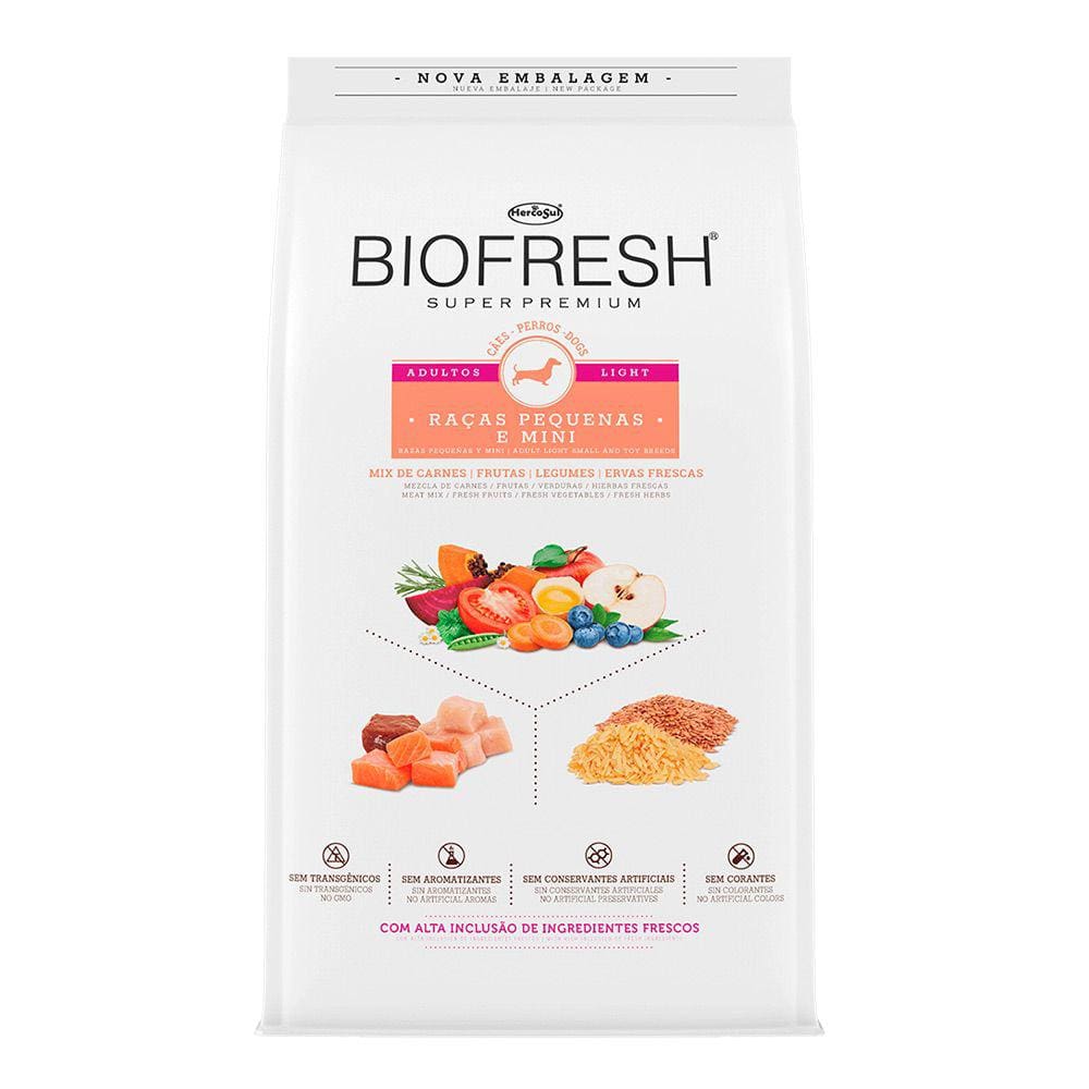 Ração Biofresh Cães Adultos Light Pequenas e Mini 1kg