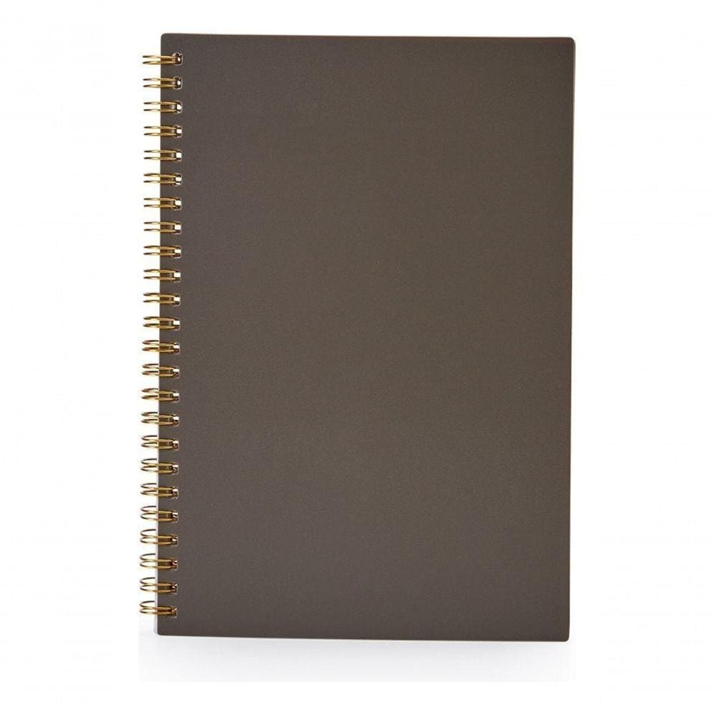 Caderno A5 Capa De Plástico Com 80 Folhas 1 Matéria Cor Dourado-escuro