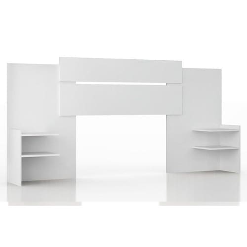 imagem-Cabeceira Cama Box Madeirado Branco Solteiro-casal-queen Mila Extensível Branco - Blush
