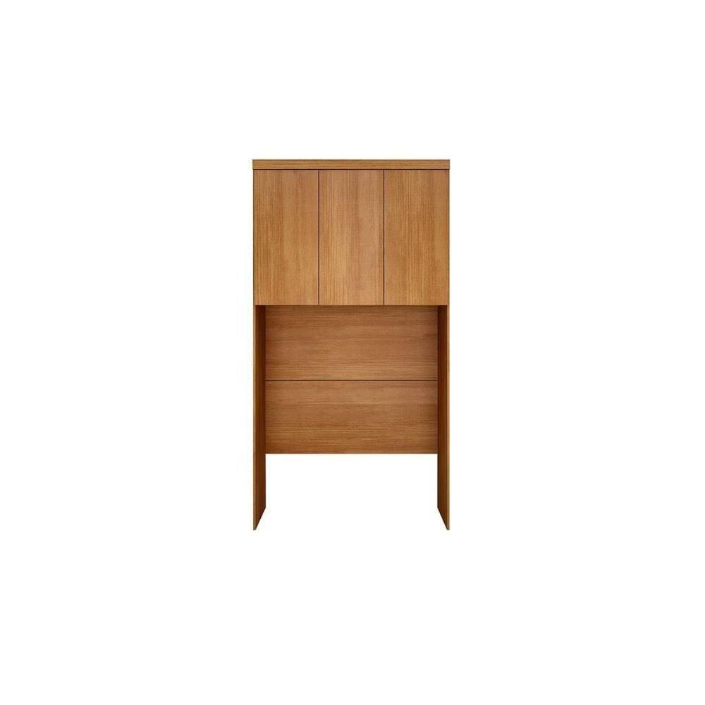 Modulado De Quarto Armário Ponte Aéreo Solteiro Rizon C- 3 Portas Freijo Cumaru - Novo Horizonte