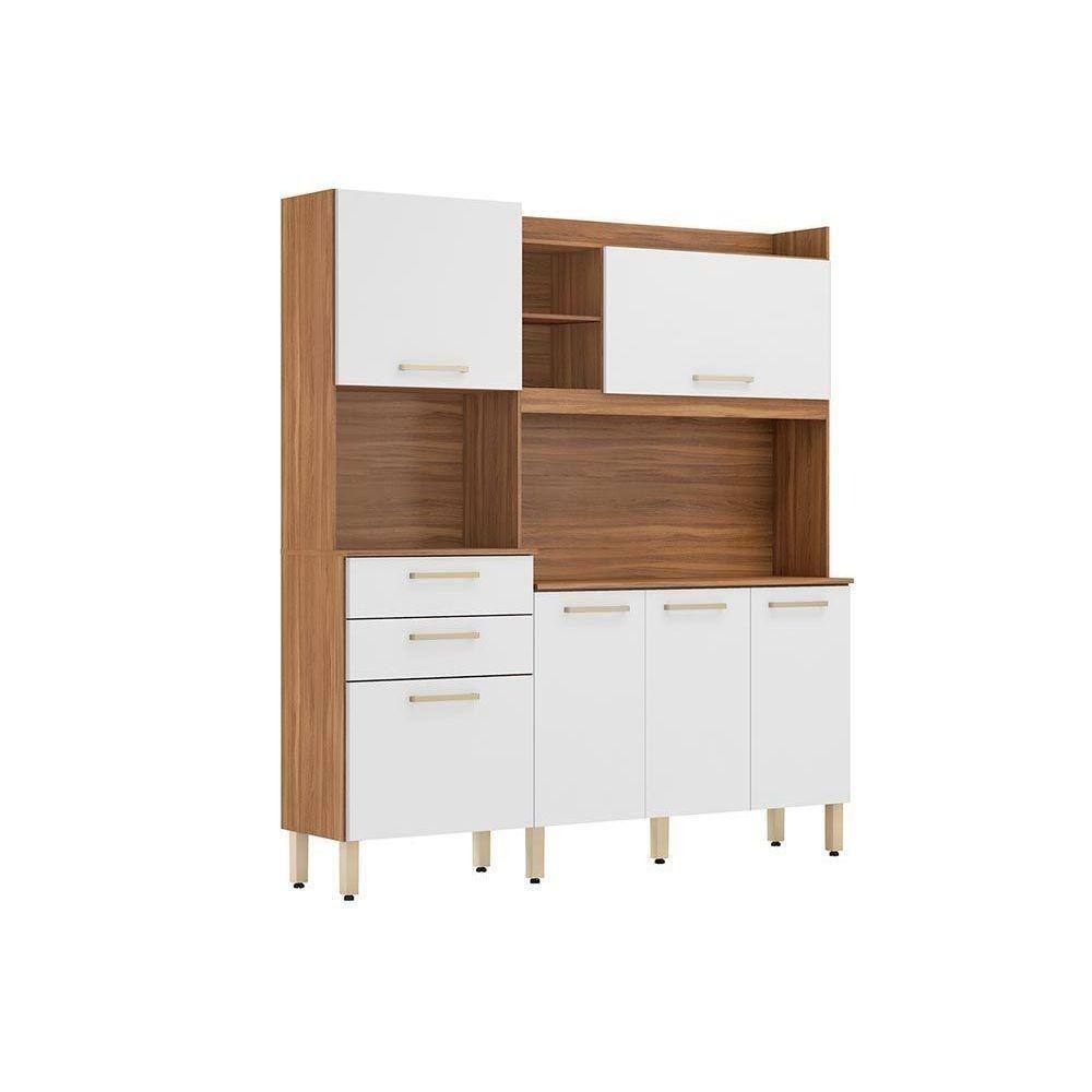 Kit De Cozinha Compacta Select C- 6 Portas E 2 Gavetas 178x194 Amendola-branco - Demóbile