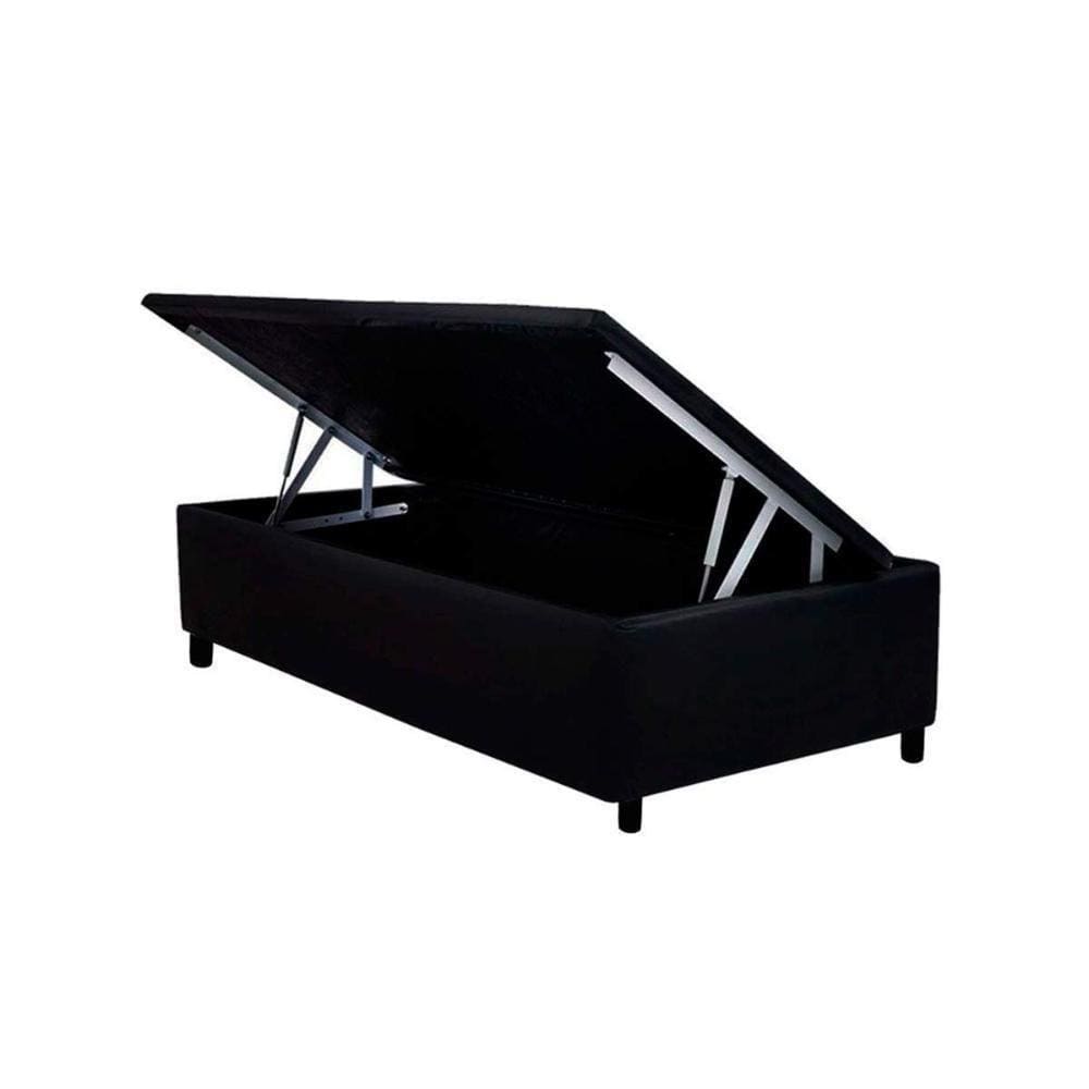 Cama Box Baú Solteiro Universal Courano Black (88x188x35) - Costa Rica
