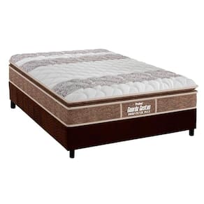 Conjunto Box Casal: Colchão Anatômico D33-ep Guarda Costas + Base Crc Suede Brown(138x188)