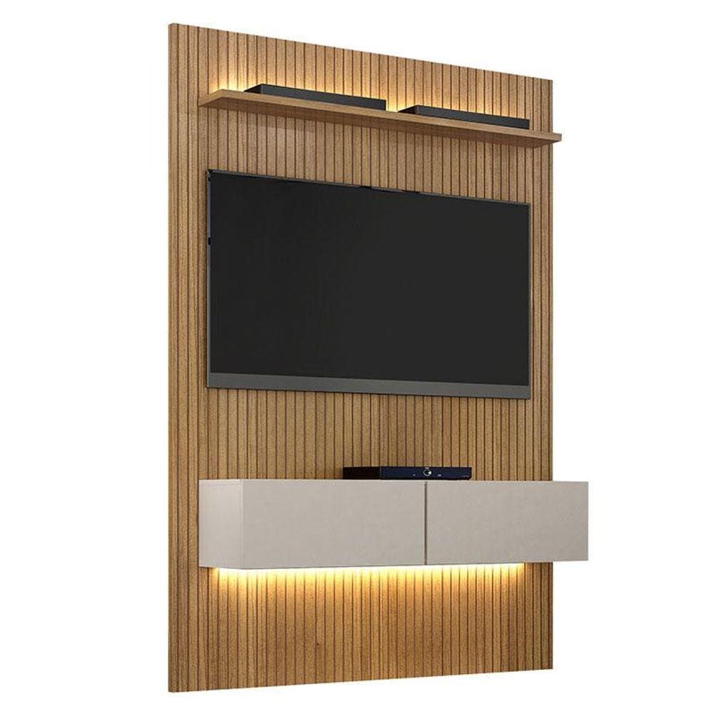 Home Suspenso Frisado Curitiba 1344 Cinamomo Off White com Led - Valdemóveis