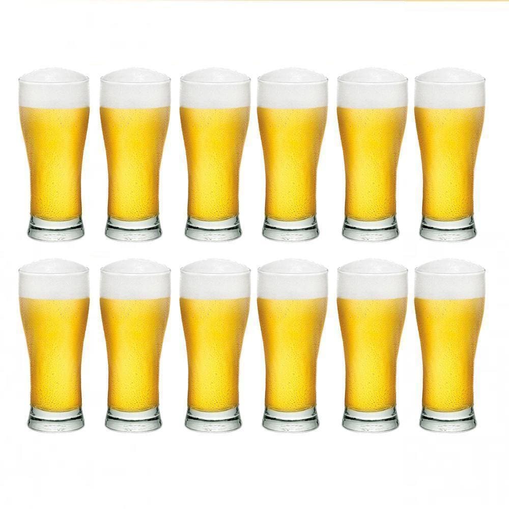 Conjunto 12 Copos Vidro Cerveja Pilsen Chopp Tulipa 200Ml