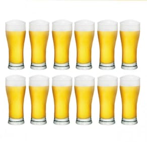 Conjunto 12 Copos Vidro Cerveja Pilsen Chopp Tulipa 200Ml