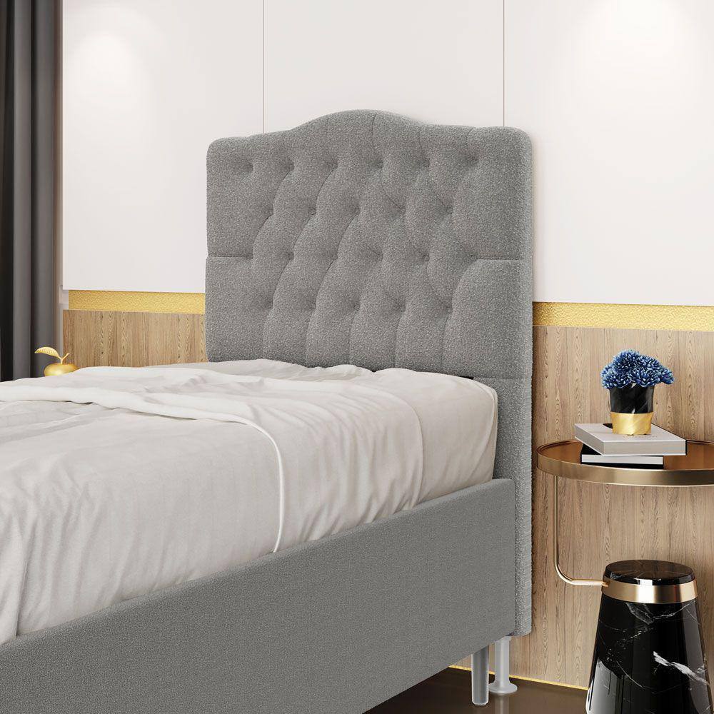 Cabeceira Pollux 90 / N-038 Bouclê Cinza Aradecor