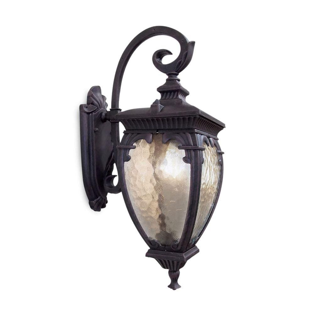 Arandela Colonial Vidro Artico Bronze Envelhecido 48cm 1E27