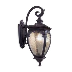 Arandela Colonial Vidro Artico Bronze Envelhecido 48cm 1E27
