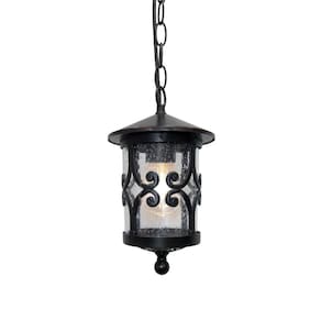 Pendente Colonial Vidro Pontilhado 28cm 1E27