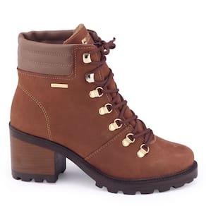 Bota Feminina Couro Natural Pegada 281321 Salto Bloco