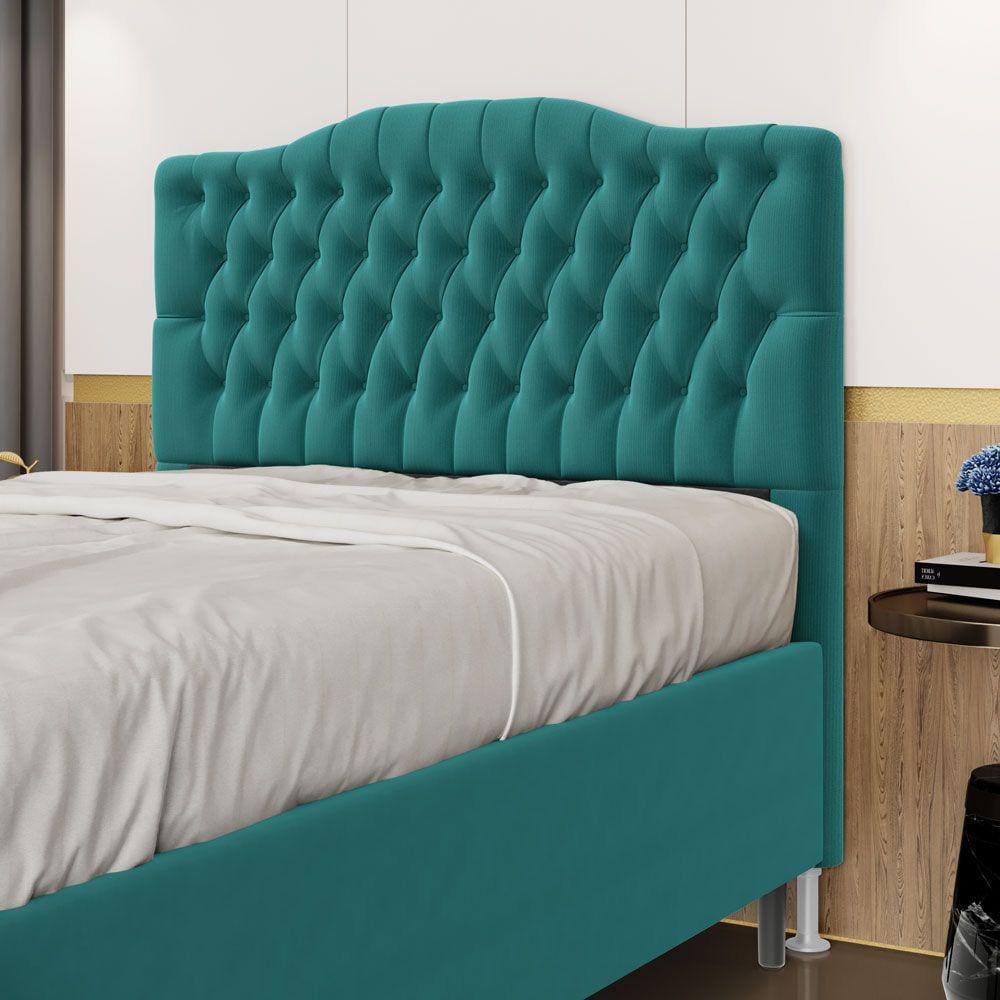 Cabeceira Pollux 160 / Sued Turquesa