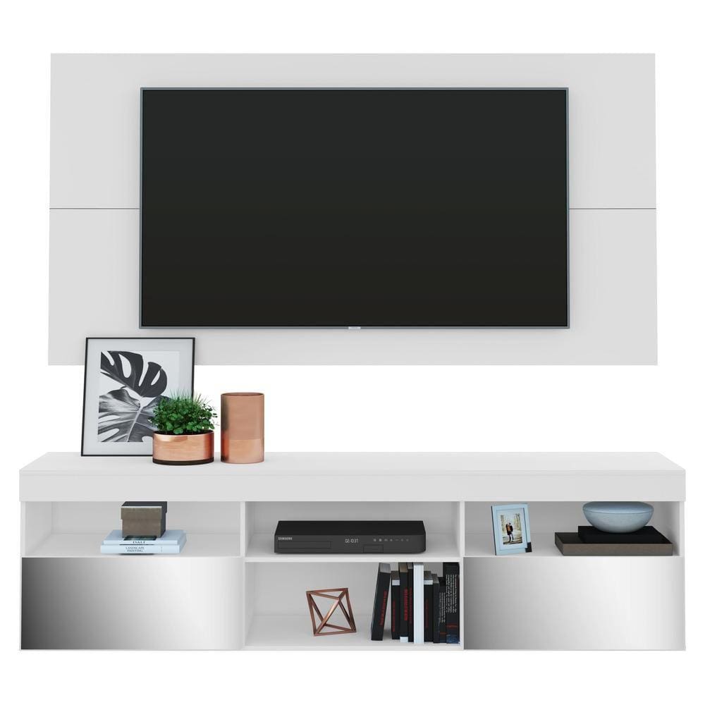 Rack com Painel e Suporte TV 65&quot; com Espelho Flórida Multimóveis V3139