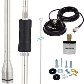 Antena Cromada Alongador Px Mini Argentina Suporte Magnético Cabo 4m Adaptador