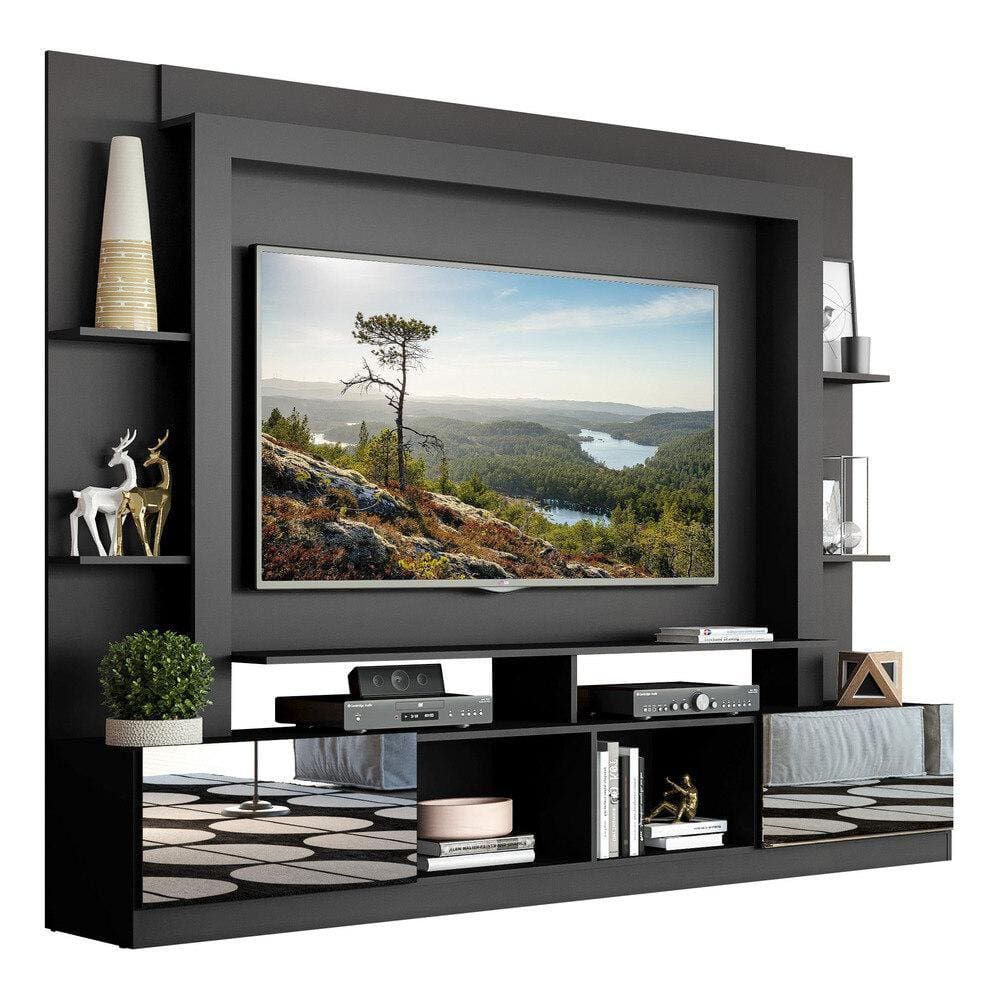 Estante com Suporte TV 65” Portas c/ Espelho Oslo Multimóveis V3382