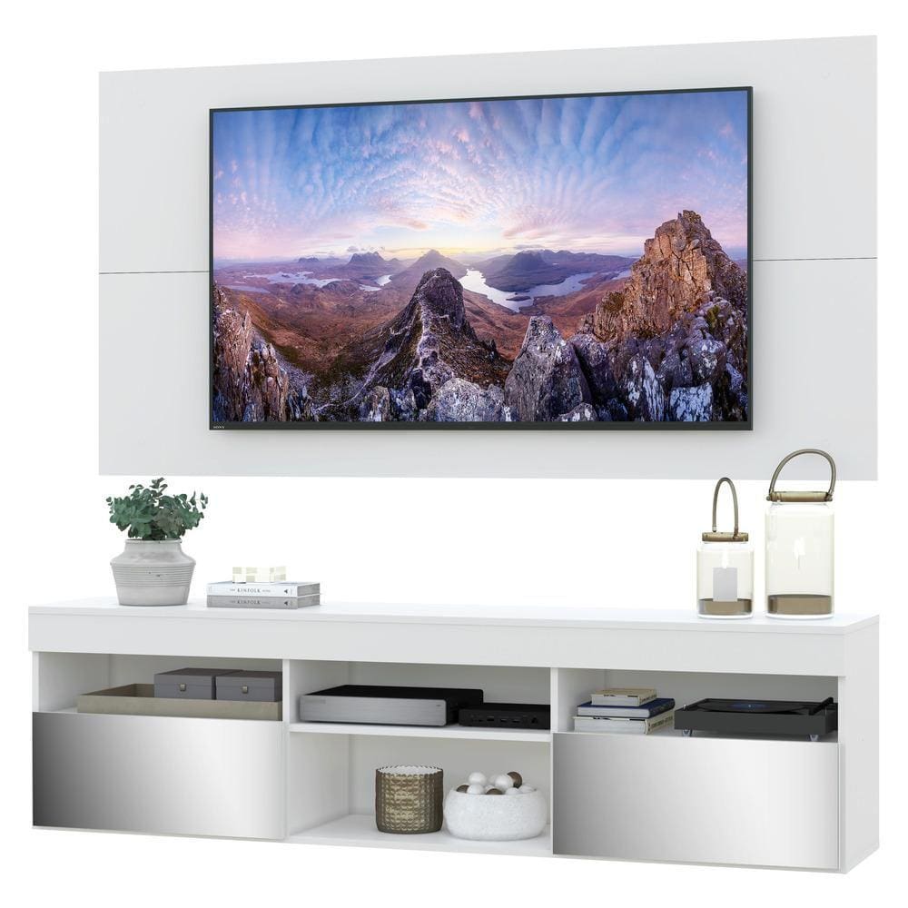 Rack com Painel e Suporte TV 65&quot; com Espelho Londres Multimóveis V3349
