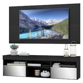 Rack com Painel e Suporte TV 65" Suspenso com Espelho Londres Multimóveis V3351