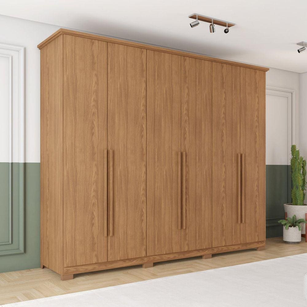 Guarda-roupa 6 Portas 6 Gavetas Leblon Marrom