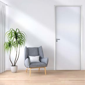 Kit Porta de Madeira 210x82cm Batente 15cm Lisa Primer Uniportas Branco