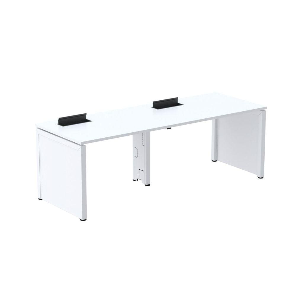 Mesa de Plataforma Simples para 2 Pessoas Corporativa 110x792/2p Pscpp110/792/2p Branco