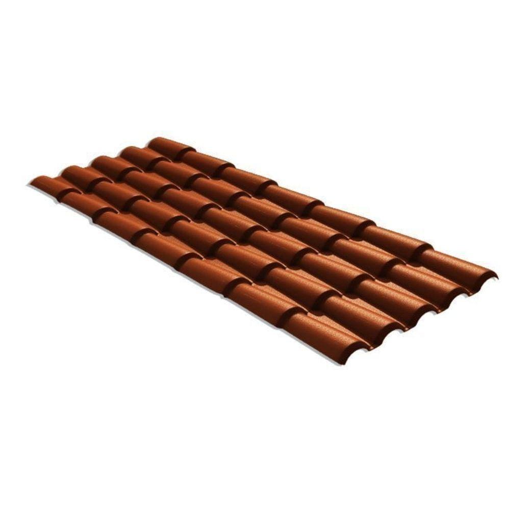 Kit com 15 Telhas Pvc Colonial 328x86cm Permatti Ceramica