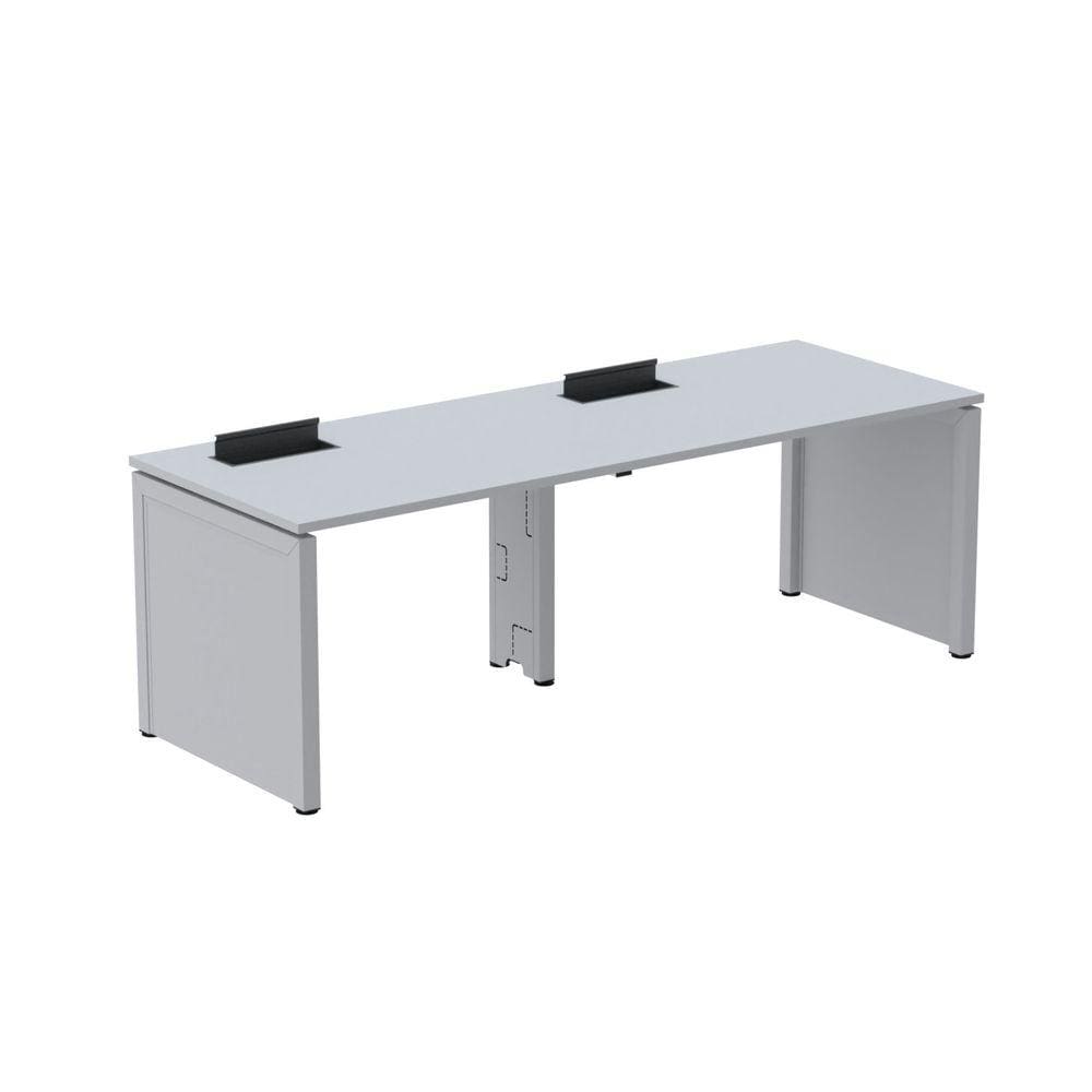 Mesa de Plataforma Simples para 2 Pessoas Corporativa 120x792/2p Pscpp120/792/2p Cinza