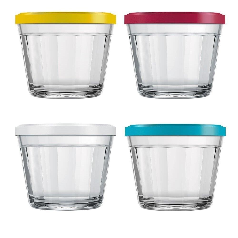 Tigela Nadir Americano 150ml Pequena 4210 com Tampa Varias Cores - Embalagem com 12 Peças
