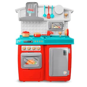 Cozinha Completo Brinquedo Big Kitchen Vermelha 5556 - Roma