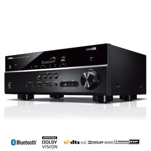 imagem-Receiver 5.1ch Yamaha RX-V385 Bluetooth YPAO 4K UltraHD 3D HDR10 Bivolt