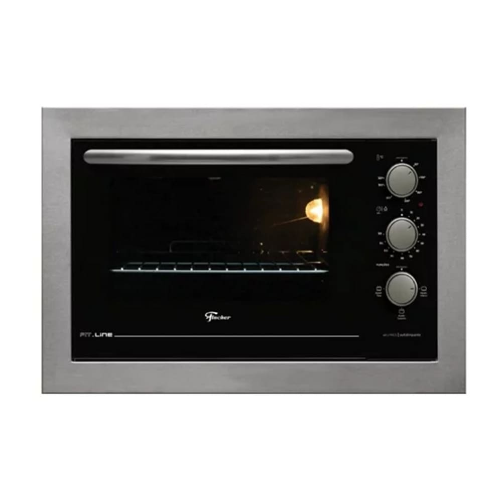 Forno Elétrico Fischer de  Embutir Fit Line 48L Inox