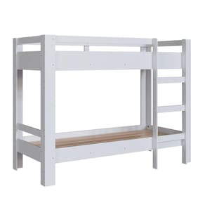 Beliche Infantil com Grade de Proteção e Escada Slim Branco