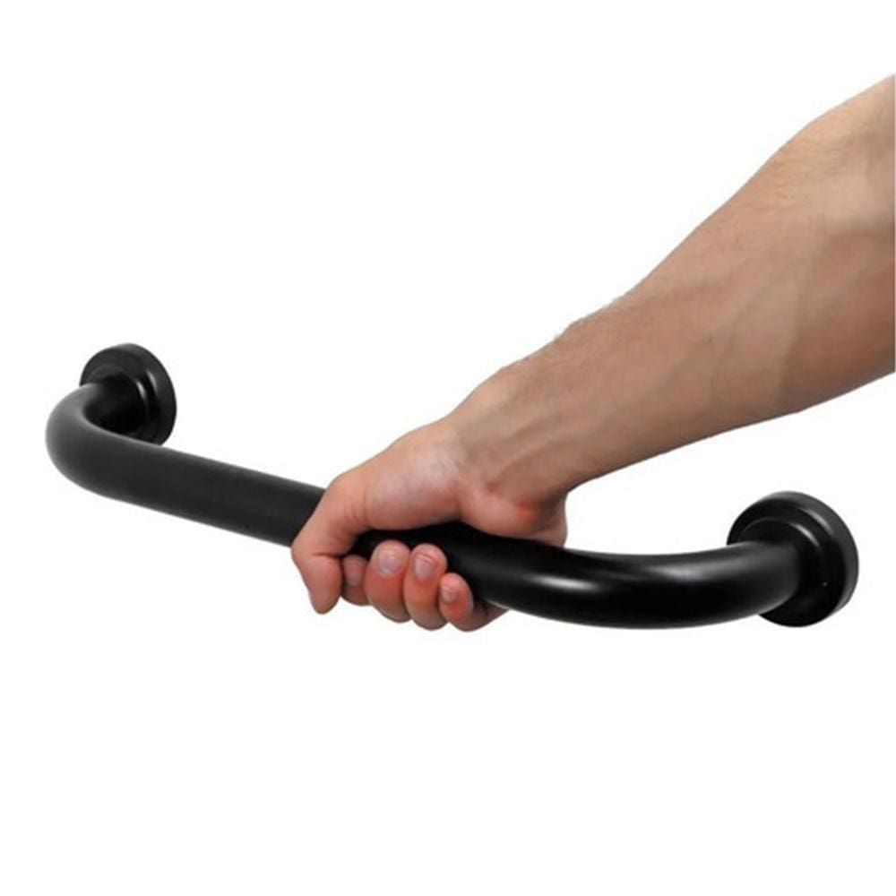 Barra Alça Suporte Apoio Idoso 50Cm Anti Queda Preto Fosco