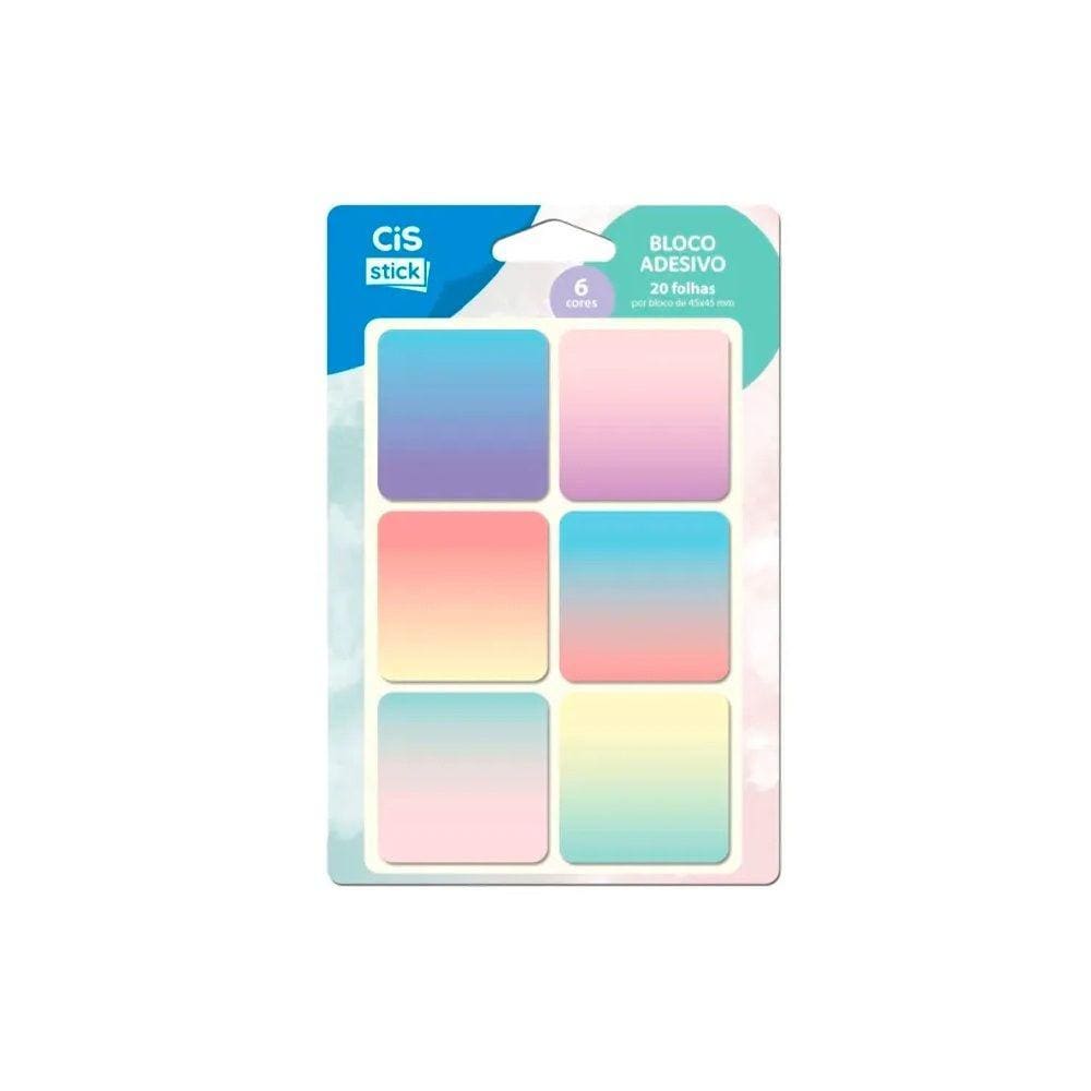 Bloco de Notas Adesivo Cis Stick 6 Cores