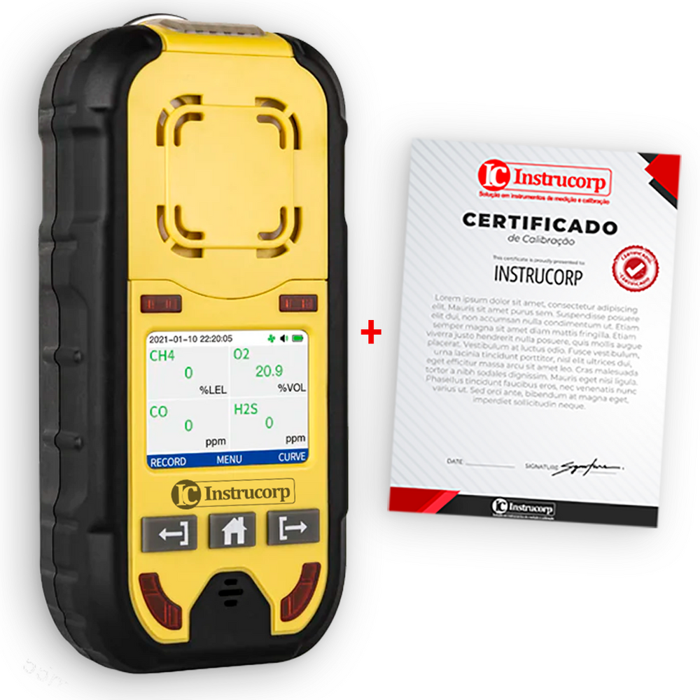 4 Em 1 Multi Gás Detector Medidor 4 Gás Lel H2s Co E O2