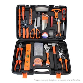 Kit Maleta Jogo de Ferramentas 51 peças Fortt Preto - KMF002-P