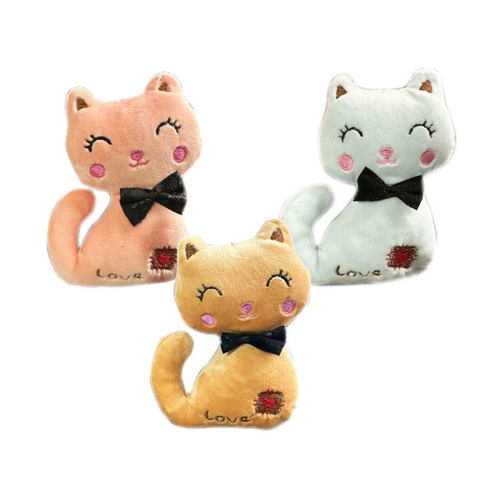 Gato Gatinho De Pelúcia Chaveiro Fofo Love Cesta - 14cm