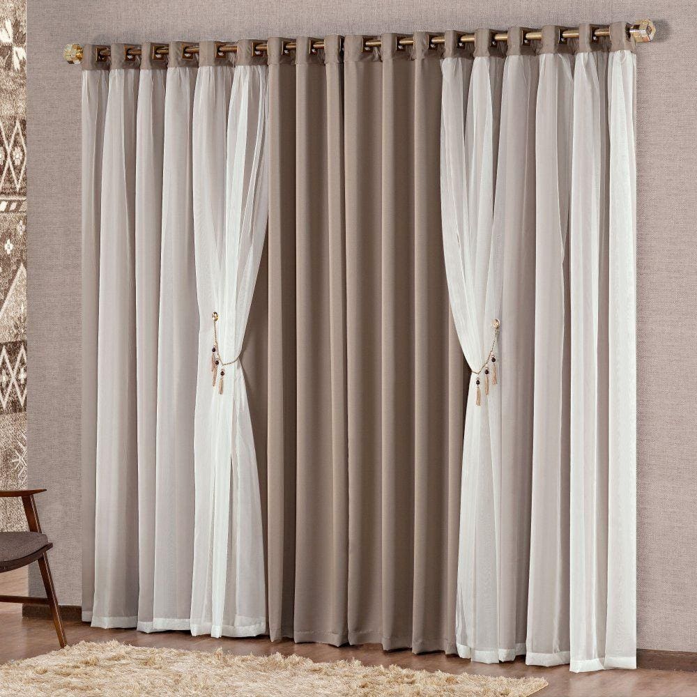 Cortina Mabelle Semi Blackout e Voil 2,00m x 1,70m - Avela