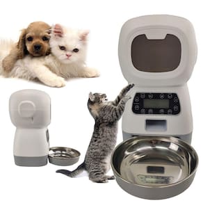 Comedouro Programavel Automatico Raçao Pet Cachorro Gato Cao Comida Alimentadouro Programa Hora Porçoes Estudos Passeio Viagem