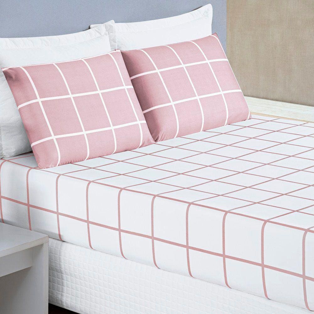 Jogo de Lençol King Austin Micropercal 200 Fios - 3 Peças