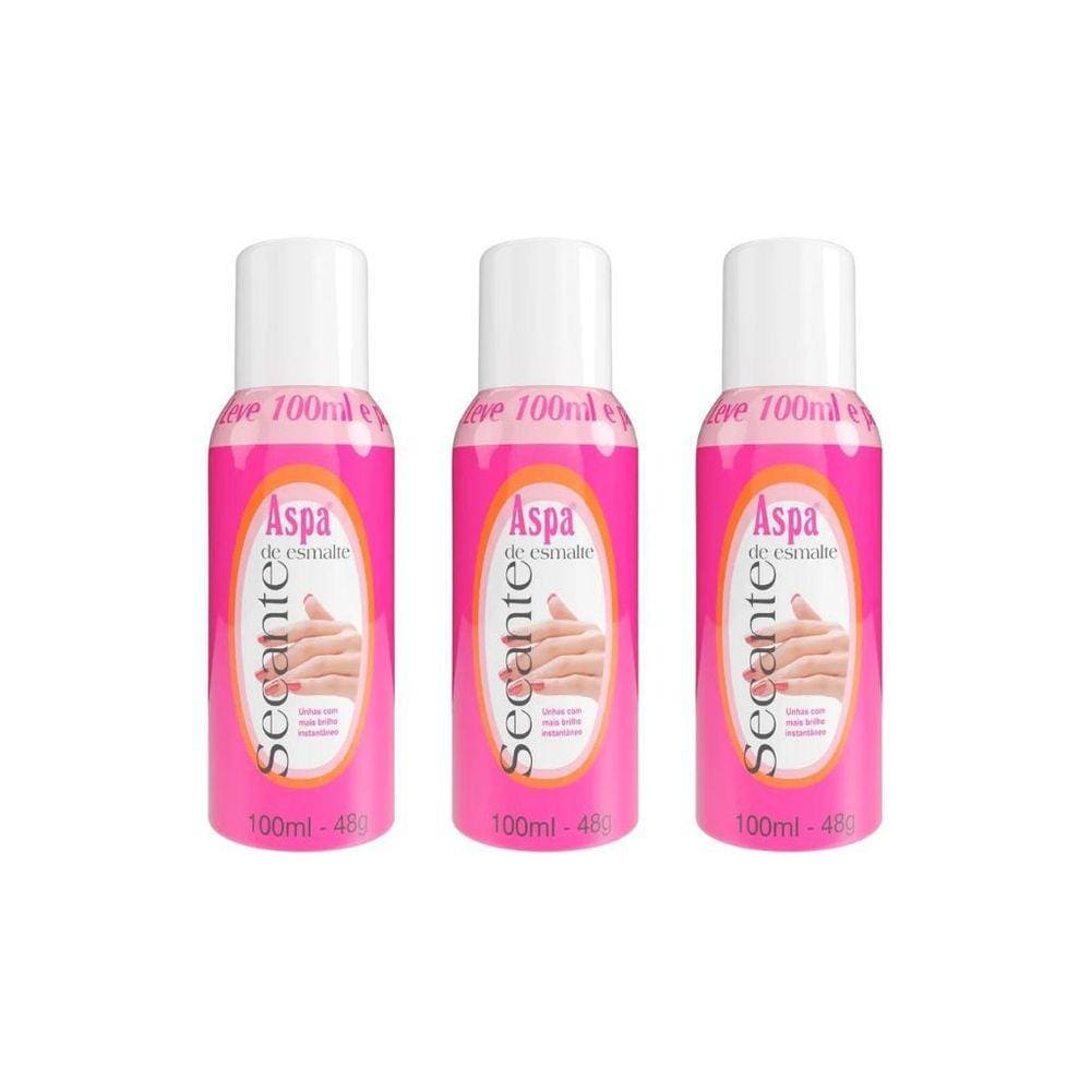 Secante De Esmaltes Aspa 100Ml - Kit Com 3Un
