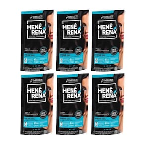 Hene Rena 180G Preto Azulado - Kit Com 6Un