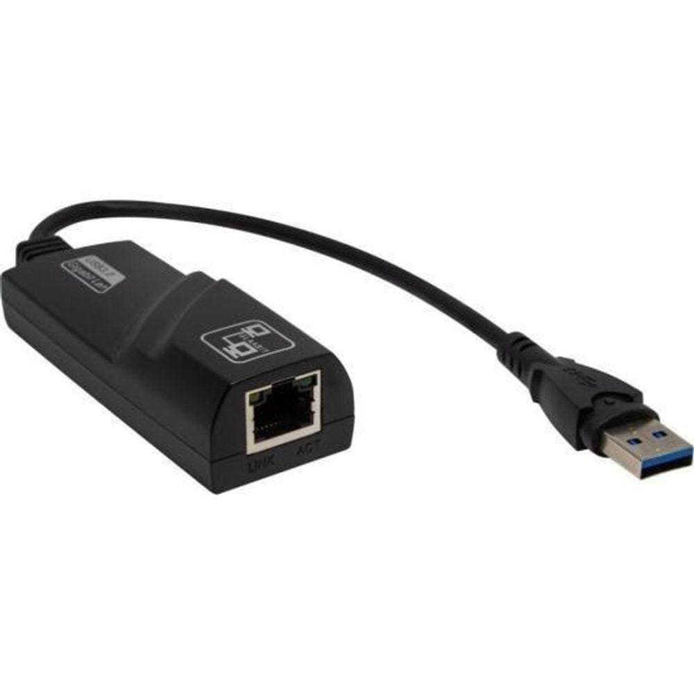 Conversor Giga USB Para RJ-45 Ethernet Storm - Preto