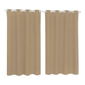 Cortina Tecido Oxford Sala Quarto 2,80 X 1,80 - Marrom-Claro