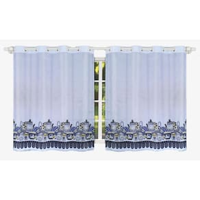 Cortina Para Cozinha Tergal Estampada 3M X 1,20M - Branco 10
