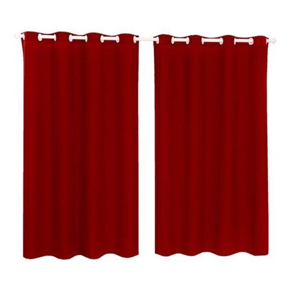 Cortina Tecido Oxford Sala Quarto 2,80 X 1,80 - Vermelho