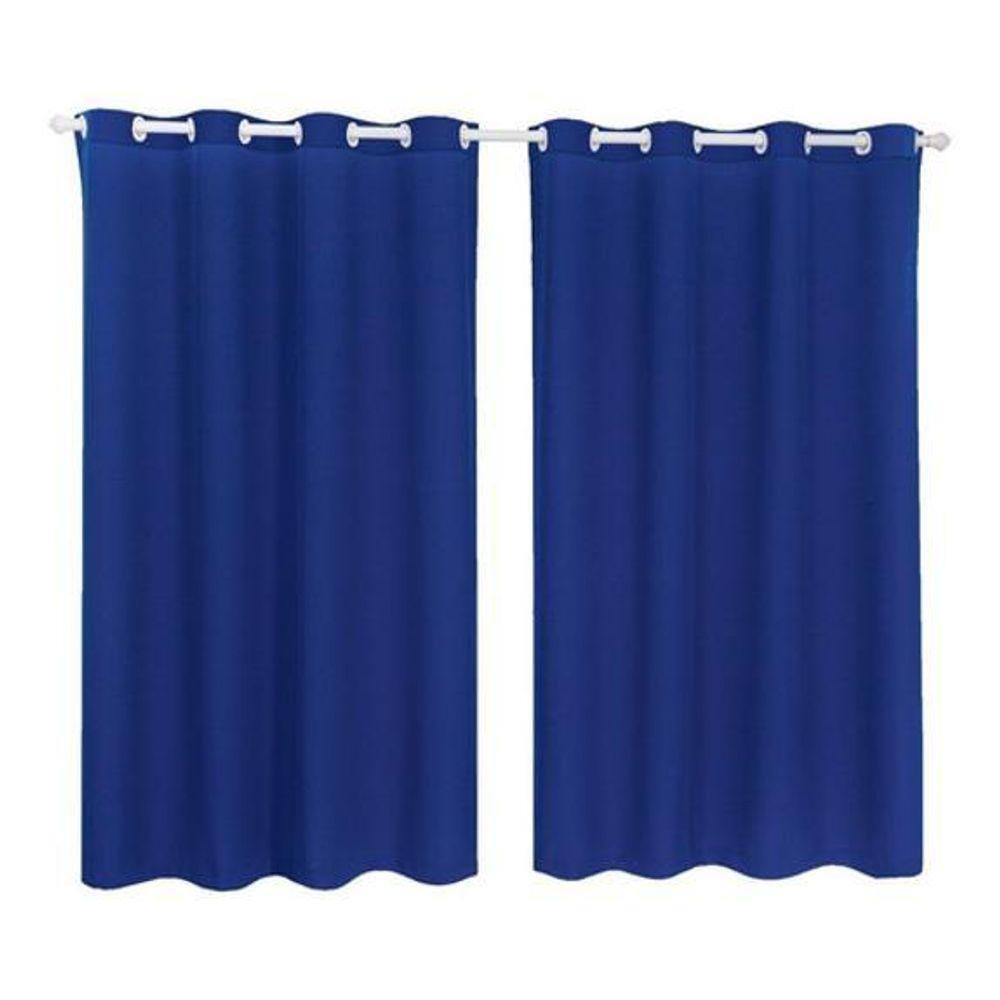 Cortina Tecido Oxford Sala Quarto 2,80 X 1,80 - Azul